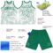 Custom White Kelly Green Curve Lines Round Neck Sublimation Basketball Suit Jersey