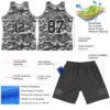 Custom Camo Black-White Round Neck Sublimation Salute To Service Basketball Suit Jersey