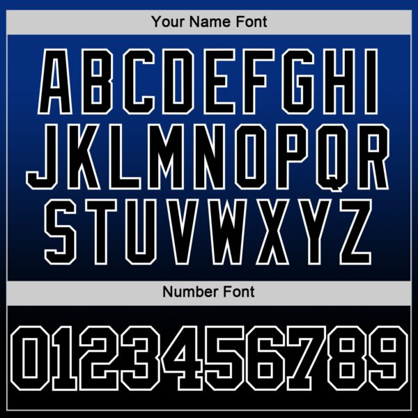 Custom Royal Black-White Fade Fashion Round Neck Sublimation Basketball Suit Jersey