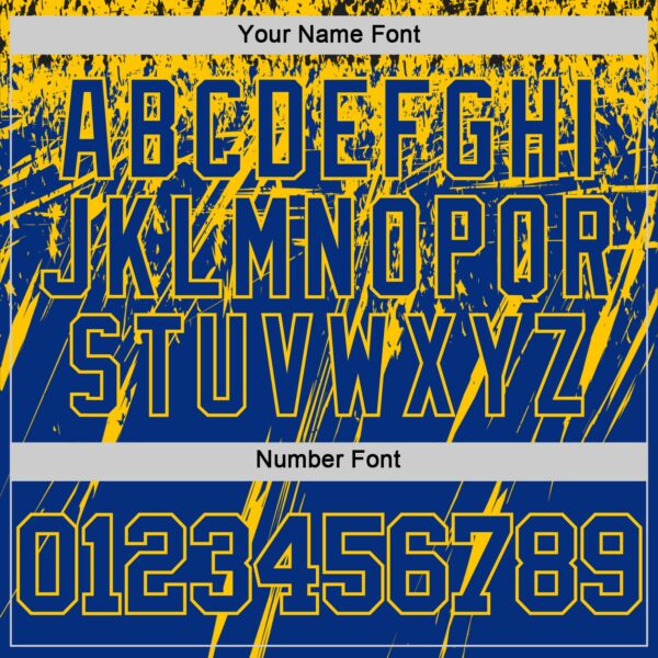 Custom Royal Yellow Splash Round Neck Sublimation Basketball Suit Jersey