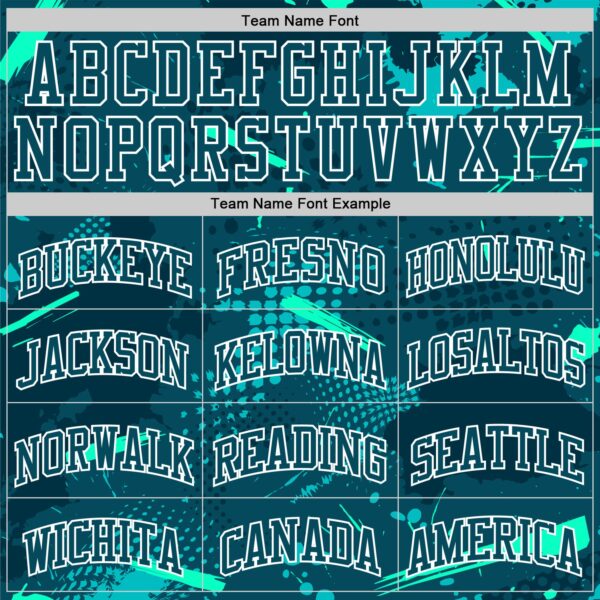 Custom Green Aqua-White Splash Round Neck Sublimation Basketball Suit Jersey