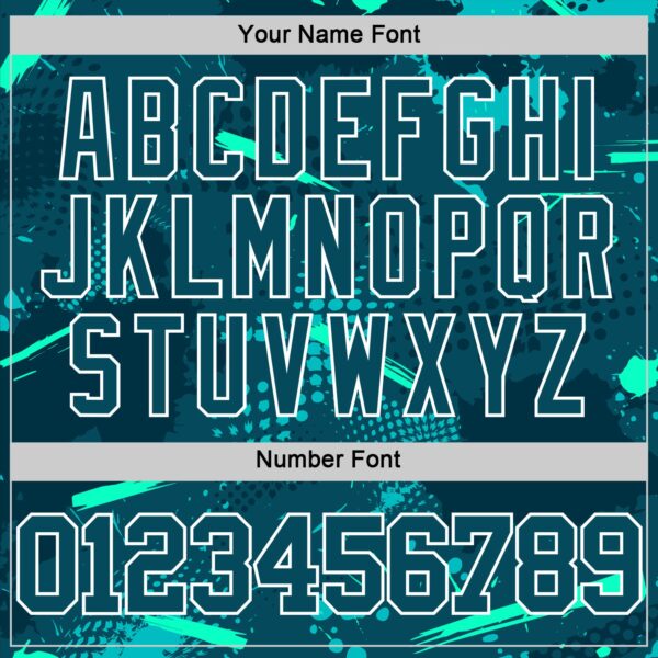 Custom Green Aqua-White Splash Round Neck Sublimation Basketball Suit Jersey