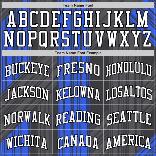 Custom Black White-Royal Line Round Neck Sublimation Basketball Suit Jersey