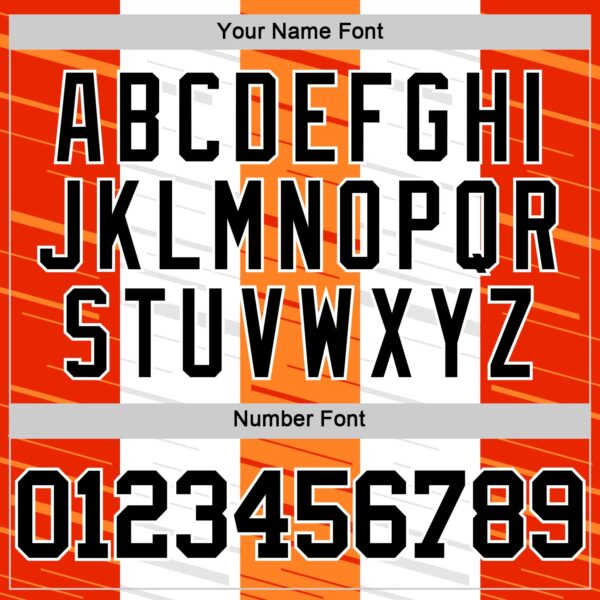 Custom White Black-Orange Line Round Neck Sublimation Basketball Suit Jersey