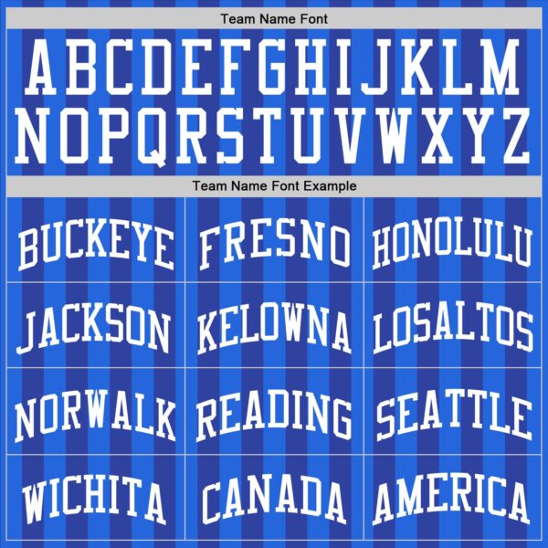 Custom Royal White Line Round Neck Sublimation Basketball Suit Jersey