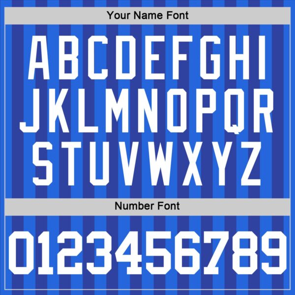 Custom Royal White Line Round Neck Sublimation Basketball Suit Jersey