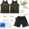 Custom Black Old Gold Curve Lines Round Neck Sublimation Basketball Suit Jersey