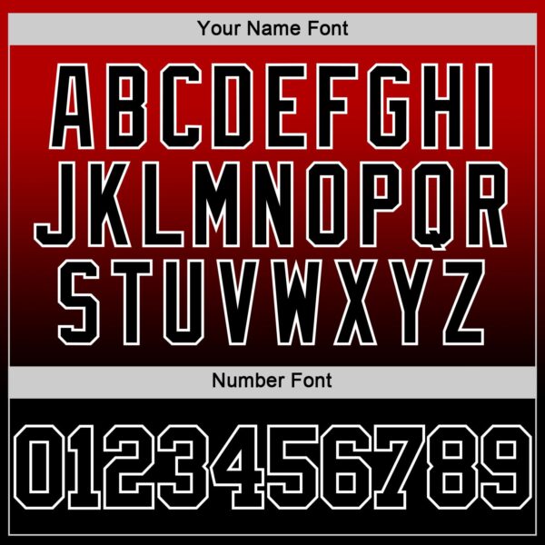 Custom Red Black-White Fade Fashion Round Neck Sublimation Basketball Suit Jersey