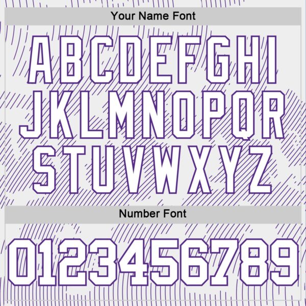 Custom White Purple Curve Lines Round Neck Sublimation Basketball Suit Jersey