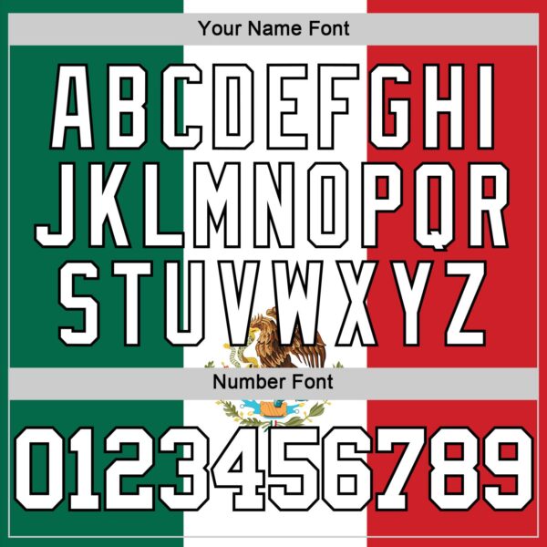 Custom Kelly Green White Red-Black Mexican Flag Round Neck Sublimation Basketball Suit Jersey