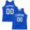 Custom Royal White Round Line Neck Sublimation Basketball Suit Jersey