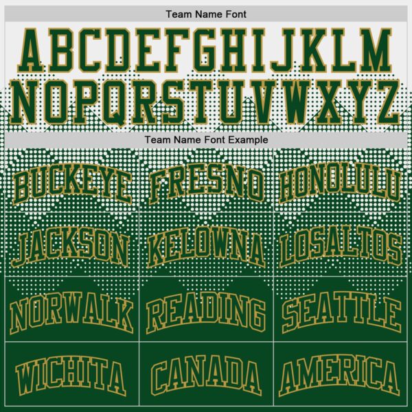 Custom White Green-Old Gold Gradient Square Shapes Round Neck Sublimation Basketball Suit Jersey