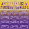 Custom Yellow Purple-White Gradient Square Shapes Round Neck Sublimation Basketball Suit Jersey