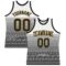 Custom White Black-Old Gold Pinstripe Fade Fashion Round Neck Sublimation Basketball Suit Jersey