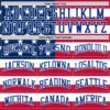 Custom Red Royal-White American Flag Round Neck Sublimation Basketball Suit Jersey