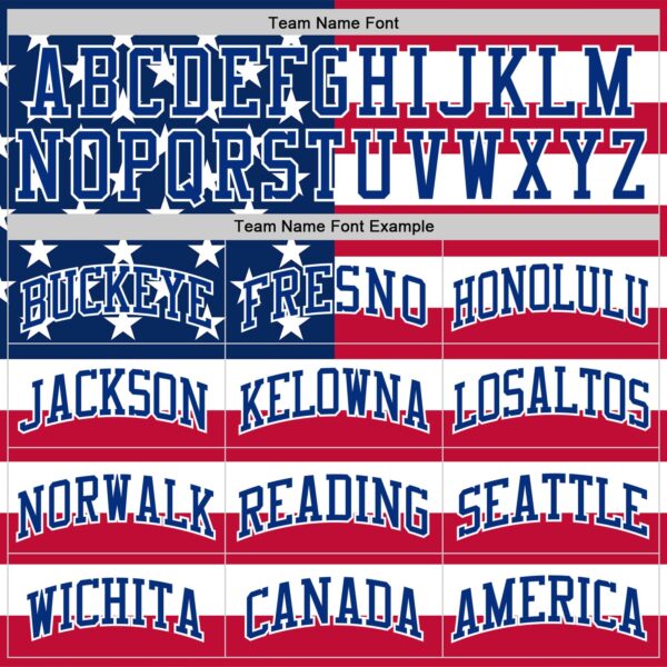 Custom Red Royal-White American Flag Round Neck Sublimation Basketball Suit Jersey