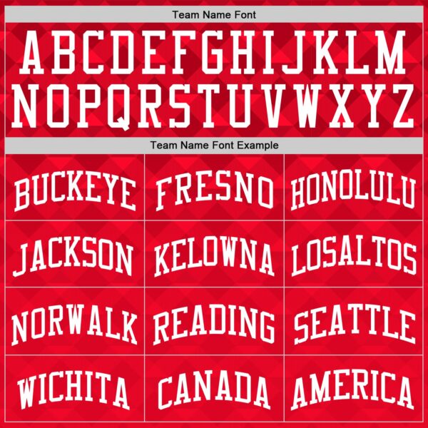 Custom Red White Geometric Shape Round Neck Sublimation Basketball Suit Jersey