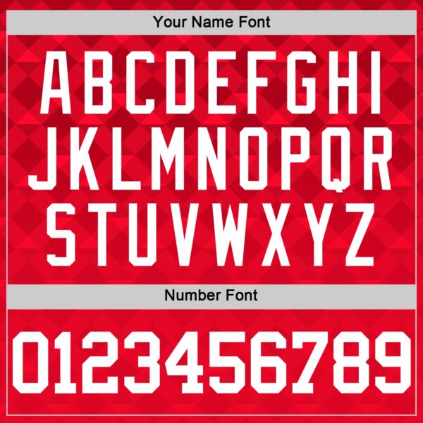 Custom Red White Geometric Shape Round Neck Sublimation Basketball Suit Jersey