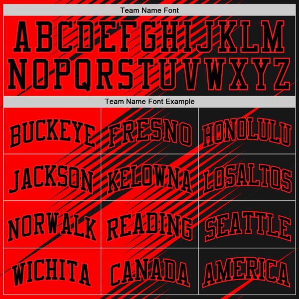 Custom Red Black Line Round Neck Sublimation Basketball Suit Jersey