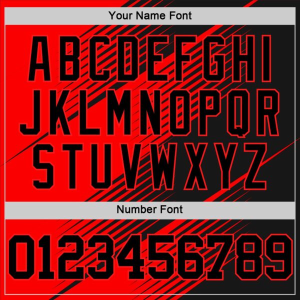 Custom Red Black Line Round Neck Sublimation Basketball Suit Jersey