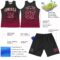 Custom Black Maroon-Cream Pinstripe Fade Fashion Round Neck Sublimation Basketball Suit Jersey