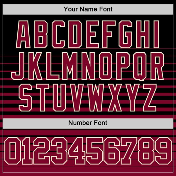 Custom Black Maroon-Cream Pinstripe Fade Fashion Round Neck Sublimation Basketball Suit Jersey