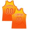 Custom Yellow Orange-White Fade Fashion Round Neck Sublimation Basketball Suit Jersey