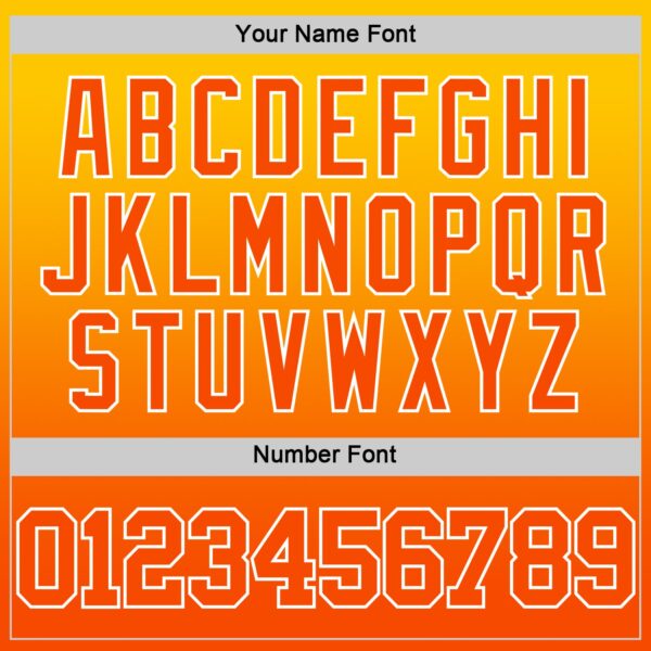 Custom Yellow Orange-White Fade Fashion Round Neck Sublimation Basketball Suit Jersey