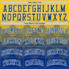 Custom Yellow Royal-White Gradient Square Shapes Round Neck Sublimation Basketball Suit Jersey