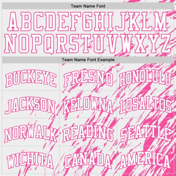 Custom White Pink Splash Round Neck Sublimation Basketball Suit Jersey