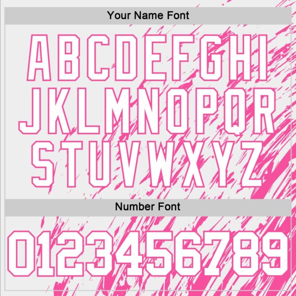 Custom White Pink Splash Round Neck Sublimation Basketball Suit Jersey