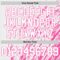 Custom White Pink Splash Round Neck Sublimation Basketball Suit Jersey
