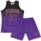 Custom Black Purple-Old Gold Fade Fashion Round Neck Sublimation Basketball Suit Jersey