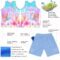 Custom Tie Dye White-Light Blue Round Neck Sublimation Basketball Suit Jersey