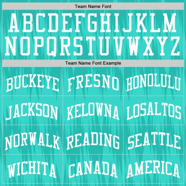 Custom Aqua White Wave Round Neck Sublimation Basketball Suit Jersey