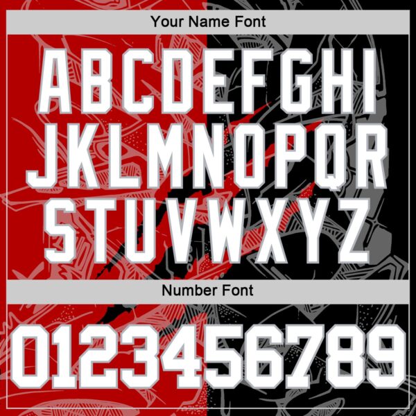 Custom Graffiti Pattern White Black Red-Gray Scratch Round Neck Sublimation Basketball Suit Jersey