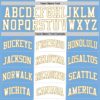 Custom Light Blue White-Old Gold Argentinian Flag Round Neck Sublimation Basketball Suit Jersey