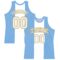 Custom Light Blue White-Old Gold Argentinian Flag Round Neck Sublimation Basketball Suit Jersey