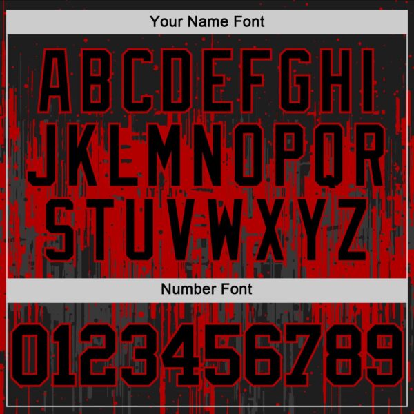 Custom Black Red Dripping Splatter Art Round Neck Sublimation Basketball Suit Jersey