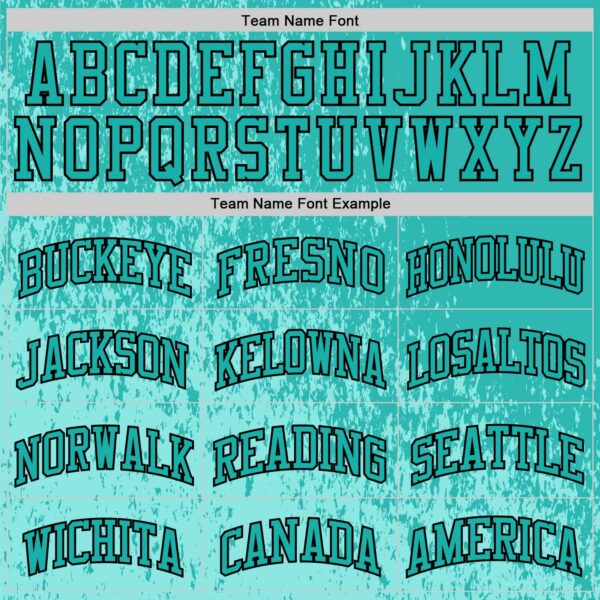 Custom Aqua Black Fragment Art Round Neck Sublimation Basketball Suit Jersey