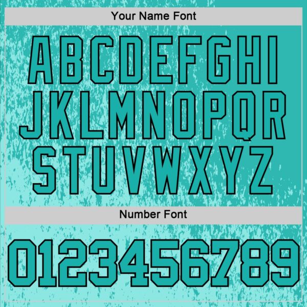 Custom Aqua Black Fragment Art Round Neck Sublimation Basketball Suit Jersey