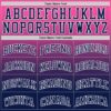 Custom Pink Navy-White Fade Fashion Round Neck Sublimation Basketball Suit Jersey
