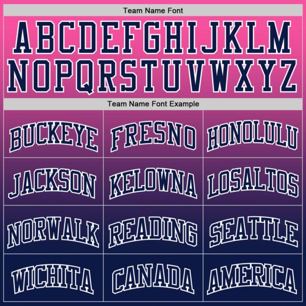 Custom Pink Navy-White Fade Fashion Round Neck Sublimation Basketball Suit Jersey