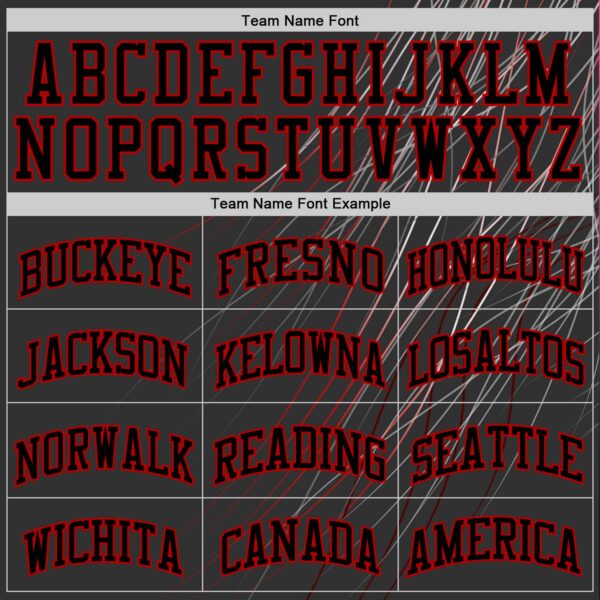 Custom Black Red Line Round Neck Sublimation Basketball Suit Jersey