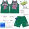 Custom Kelly Green Pink-White Splash Round Neck Sublimation Basketball Suit Jersey