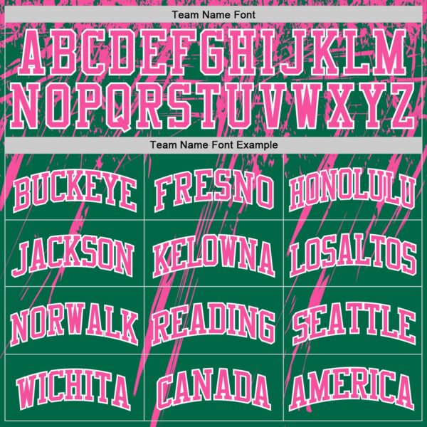 Custom Kelly Green Pink-White Splash Round Neck Sublimation Basketball Suit Jersey