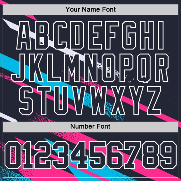 Custom Navy Pink Light Blue-White Line Round Neck Sublimation Basketball Suit Jersey