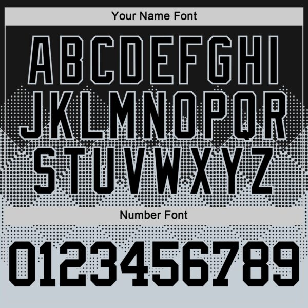 Custom Black Silver Gradient Square Shapes Round Neck Sublimation Basketball Suit Jersey