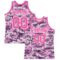 Custom Camo Pink-White Round Neck Sublimation Salute To Service Basketball Suit Jersey