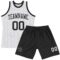 Custom Gray Black-White Line Round Neck Sublimation Basketball Suit Jersey